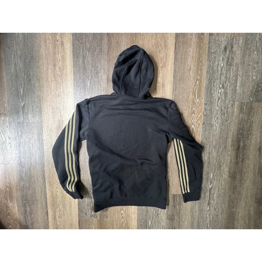Adidas Hoodie Mens Small Black Camo Logo Three Stripe‎ Primegreen Pullover 898
